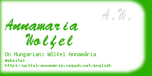 annamaria wolfel business card